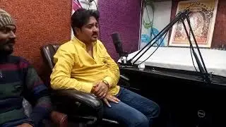 Rajkumar r pandey singing a song in natraj studio varanasi