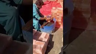Washing process of Himalayan Salt tiles #himalayansalt #manufacturing