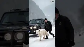 A wolf asks a man to save her cub.#shorts
