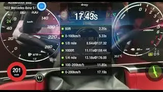 Mercedes S 580e 4matic W223 top speed dragy