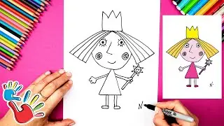 How to Draw Holly from Ben and Holly's Little Kingdom | Easy Step-by-Step Tutorial for Kids