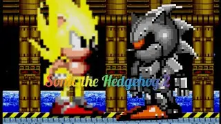 Супер Соник на финальном боссе Sonic the Hedgehog 2.