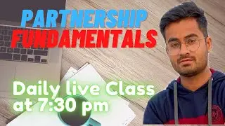 Accounting for partnership- Past adjustment Part - 8 | LIVE SESSION |#live