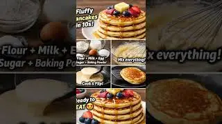 easy steps to make pancake #pancake #shorts