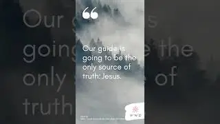 Our compass is going to be Scripture.