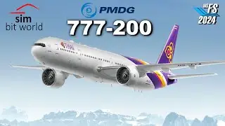 THAI Airways❗BOEING 777-200ER PMDG w MSFS2024 I SimBitWorld do Singapuru