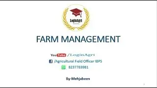 FARM MANAGEMENT (Agri Economics) for AFO, NABARD, RRB
