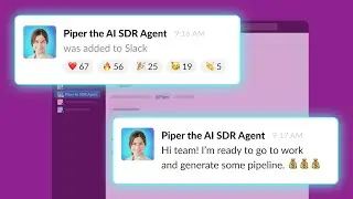 Piper the AI SDR Agent for Slack Demo