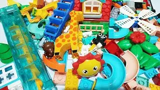 Satisfying Building Blocks Marble Run ASMR #346 Electric Elevator House Compilation Live 2