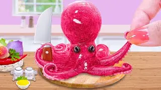 Mini Cocina 🐙 Pulpo en Salsa Agridulce Picante  &iexcl;Picante y Delicioso al M&aacute;ximo! 🌶️🔥 YumMini