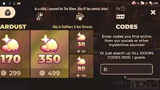 ВСЕ КОДЫ В DOORS 2025 | ALL CODES  DOORS 2025