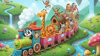 🚂🐼 The Happy Cloud Train | Cute Animal Train Song | Fun Learning Rhyme for Kids