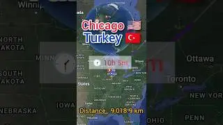 Chicago to Istanbul flight Route ✈️ || United States 🇺🇲 to Turkey 🇹🇷 ||