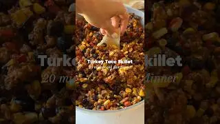 Turkey Taco Skillet, high protein recipe from dietitian, link in comments 😊 #healthyrecipes
