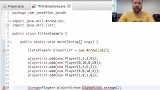 Filtering data inside a stream with filter() method