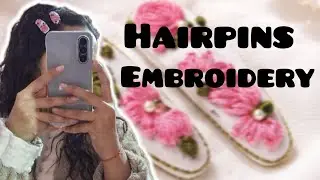 HANDMADE | HAIRPIN | HAIRCLIPS | 💓🤌🏻 handwork embroidery design #emboriedrydesign #threadwork #pins 