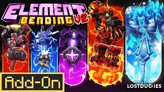 ADDON MCPE INI MENAMBAHKAN 10 SENJATA OP & 10 GUARDIAN ELEMEN DENGAN EFEK MENGAGUMKAN! KEREN WOI...