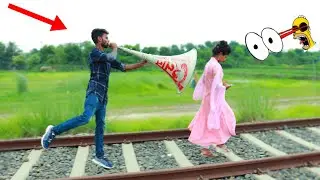 Big Loud Scream Scary Prank 2021 Big Loud Train Horn Prank - Try To Not Laugh Challenge