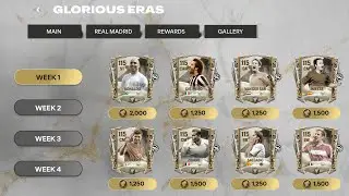 UPCOMING GLORIOUS ERAS WEEK 1 FULL GALLERY CHAPTER LE*KED 😨👀 115 OVR R9 FOR 2,000 SHARDS 😬 NEW CODE✅