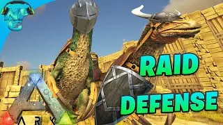 ARK Medieval Times - Nerd Parade gets RAIDED -- Defending Raptor Squad Fortress