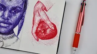 Как рисовать: рука, держащая яблоко