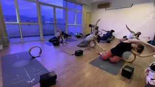 55-Hour Yoga with Wheel | Full Body stretching and strengthning.