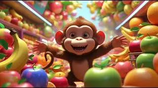 Little Monkey&rsquo;s Fruit Shop Adventure 🍎🐒 | Fun Kids Song | Rhyme Land
