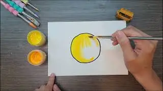 Sun | Let's coloring the Circle | Easy Art for Kids | Shape Kingdom