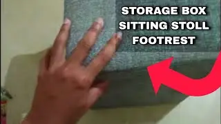 Sitting Stool with Storage Box | Foldable Organizer Linen Cube Shape Seat | Clothes Storages