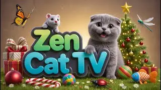 Zen Cat TV | Cat Games Christmas &ndash; Festive Indoor Motion & Joyful Garden Animals #71