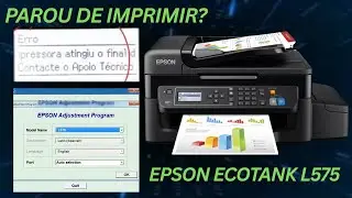 Como RESETAR a almofada da impressora Epson Ecotank L575, L375 e L475 &ndash; Passo a Passo F&aacute;cil