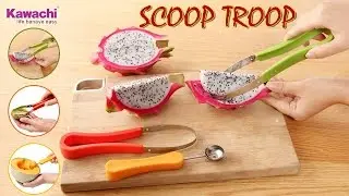 Kawachi 3-Piece Scoop Troop Melon Baller & Fruit Scoop Set