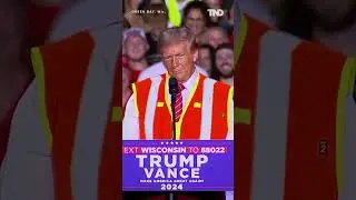 Trump tells story of his garbage truck press conference while donning a neon safety vest