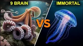 Octopus vs Jellyfish | 9‑Brain Intelligence vs the &ldquo;Immortal&rdquo; Jellyfish