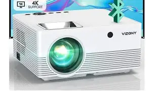 VIZONY Projector with 5G WiFi and Bluetooth