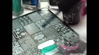 Gradient using Lina Make Your Mark 03 plate.