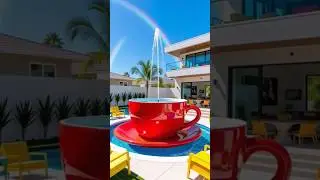 Giant Coffee Cup Pool ☕💦 | Unreal Backyard Design Idea