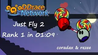 Teeworlds - Just Fly 2 Rank 1 in 01:09 by coradax & rezee