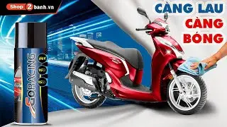 Đánh bóng dàn áo xe máy đơn giản tại nhà bằng chai xịt Goracing giá rẻ