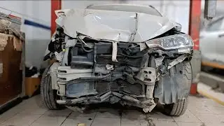 Ertiga Front Accident full record repair | car Front collision | car repair process #automobile 