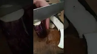Slicing Fresh Eggplant hack| #trending #ytshorts #viral