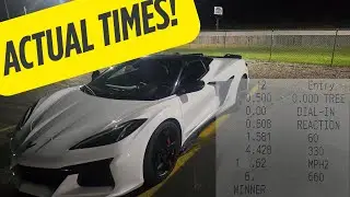 C8 Corvette E-Ray 1/8th mile Drag Race Times - STOCK!