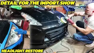 Nissan 370Z Headlight Restoration+Buff+Ceramic Coat