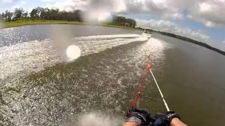 Water skiing on Tinaroo Dam with GoPro cam