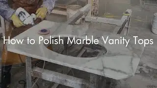 How to Polish Marble Vanity Tops - Top and Edge Polished of White Calacatta Vanity Tops