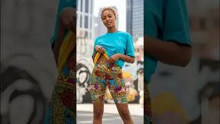 TRENDY ANKARA SHORTS #ankarastyle #fashion #shorts #trending #africa #africanprint #ai #viral #style