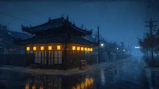Quiet Japan City Night Rain | lofi rain to Fall Asleep Quickly | 4K