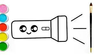 HOW TO DRAW CUTE TORCH🔦