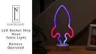 LED Rocket Ship NEON Table Light - 9