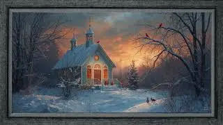 Tv Art Frame, Small Church in the Forest | Screensaver | Wallpaper | No Music | 4K